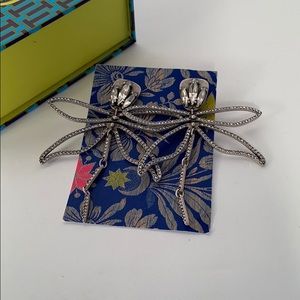 Tory Burch Articulated Dragonfly Earrings - Silver
